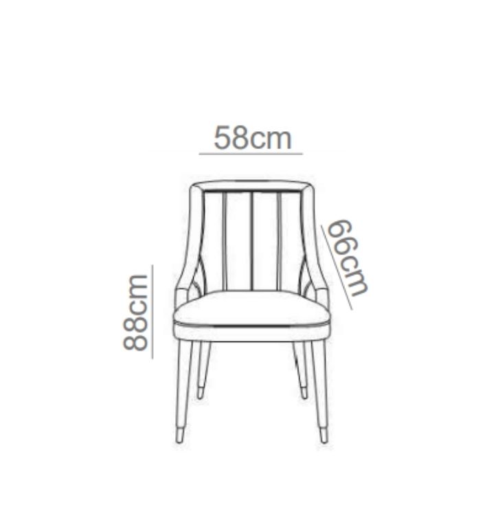 CÓRDOBA Chair technical drawing