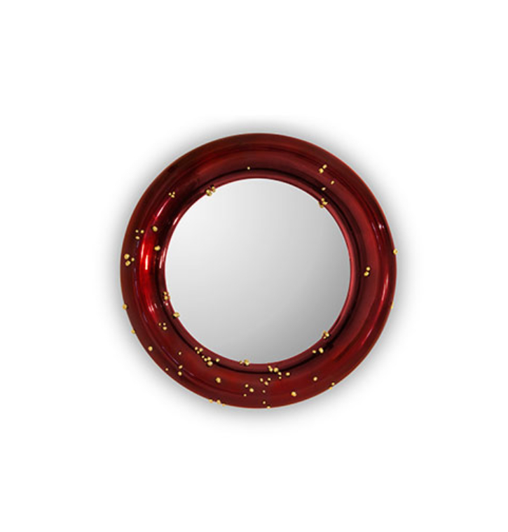 Contemporary Round Mirror by BRABBU