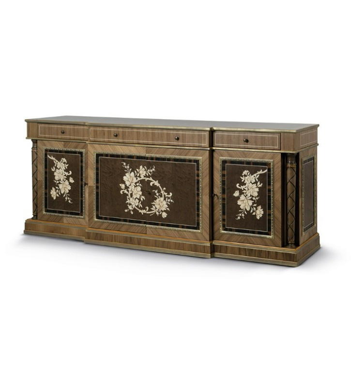 Credenza a 4 ante intarsiata - collezione Cromie vol. I