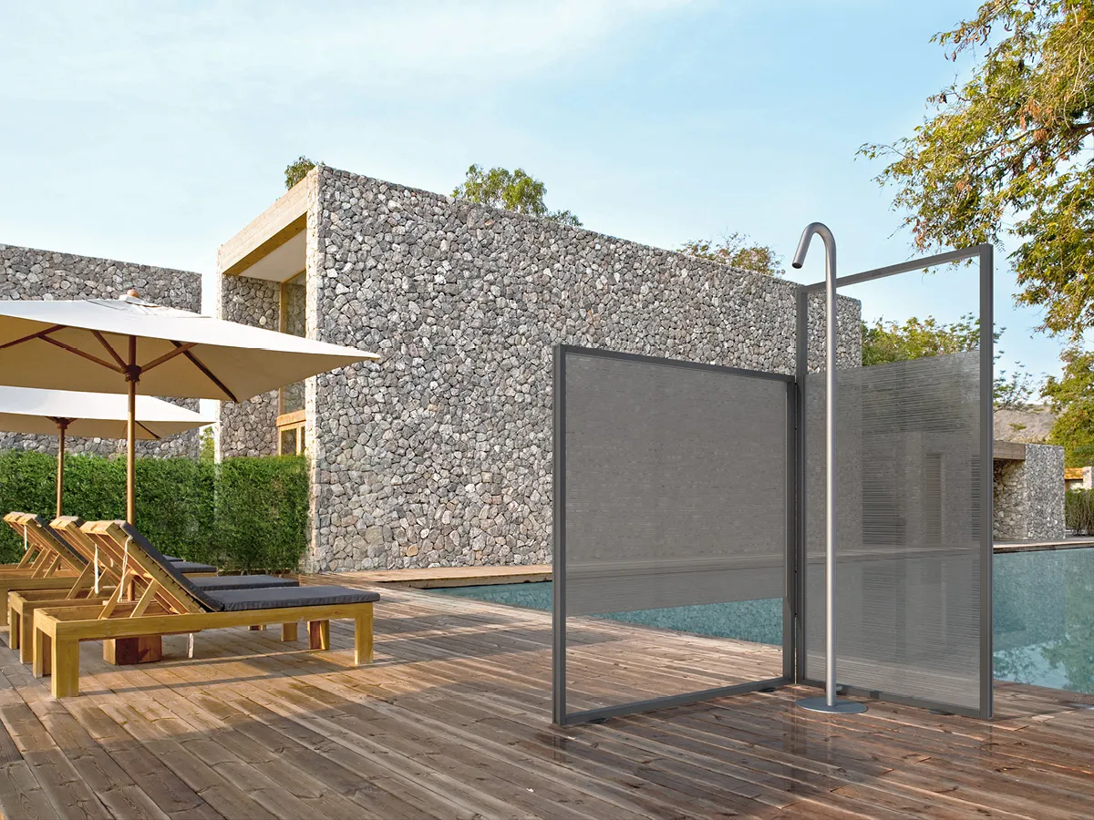 Vismaravetro - outdoor shower enclosure - Unica collection