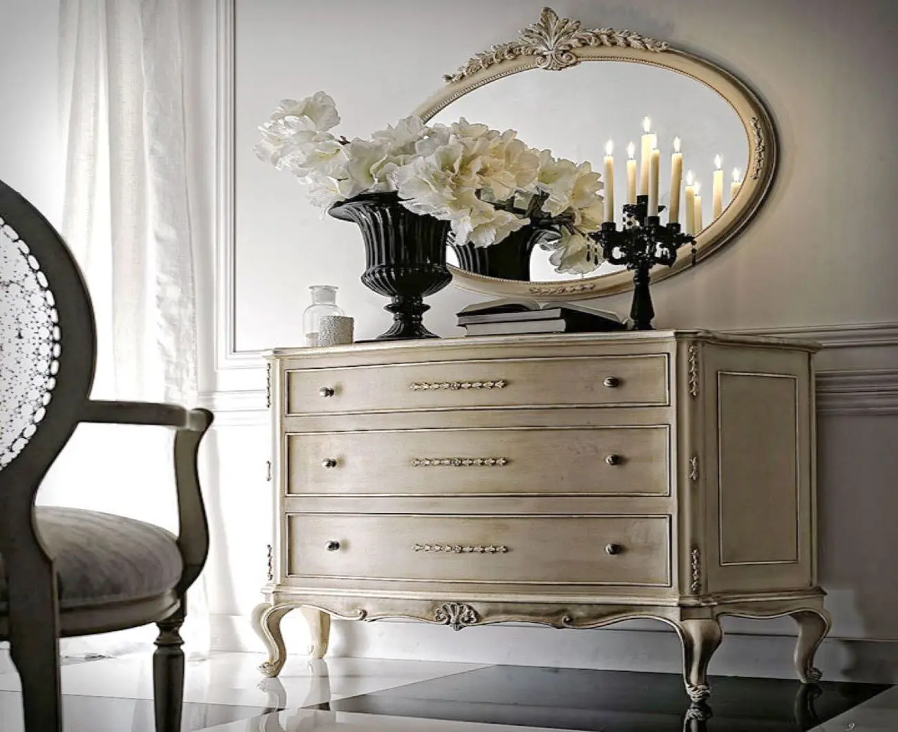 Complementi di arredo di lusso in stile classico Fiorentino - Comò collezione Chiara