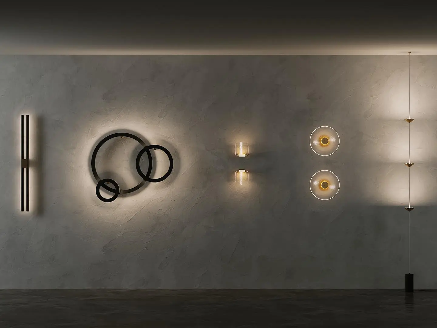 Golden Disc wall lamp