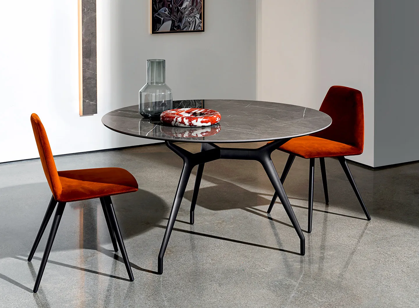 SOVET ITALIA Tavolo Arkos round in ceramica