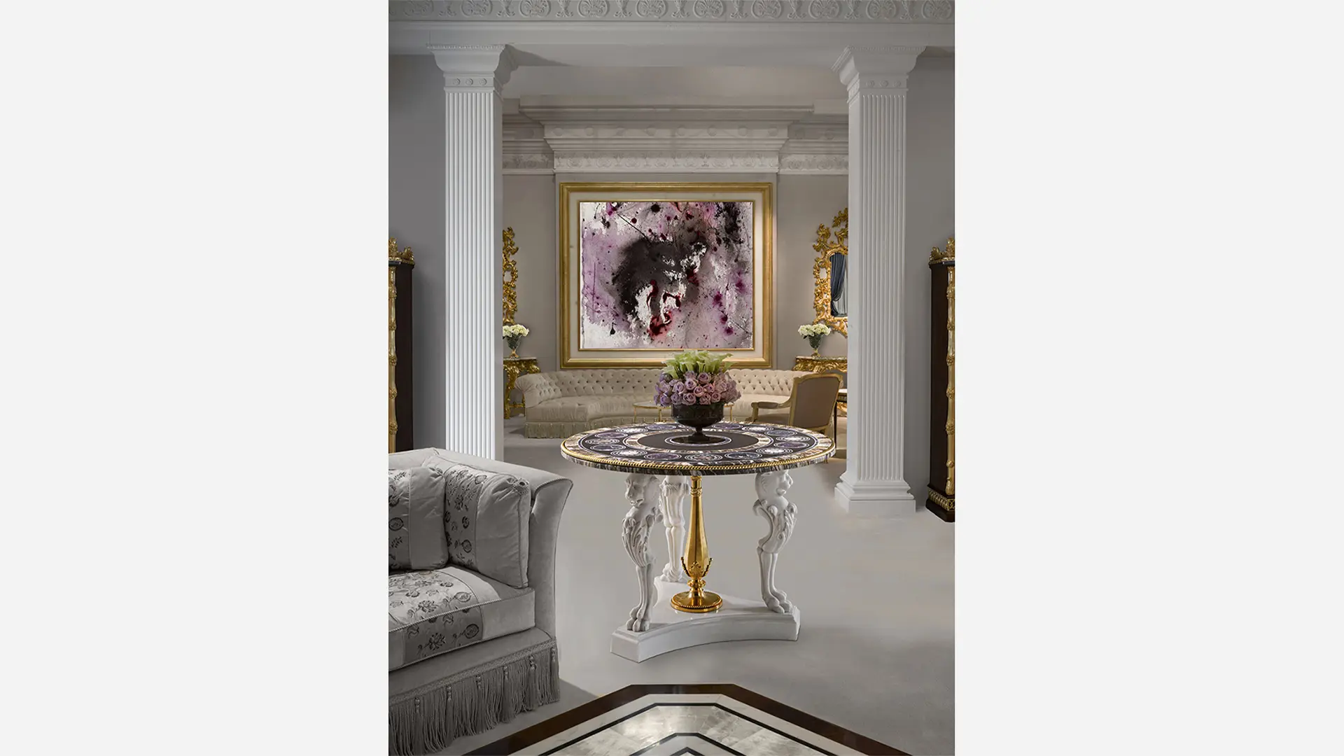 KR.2270.4 - Center table neoclassic style - Pozzoli s.r.l.