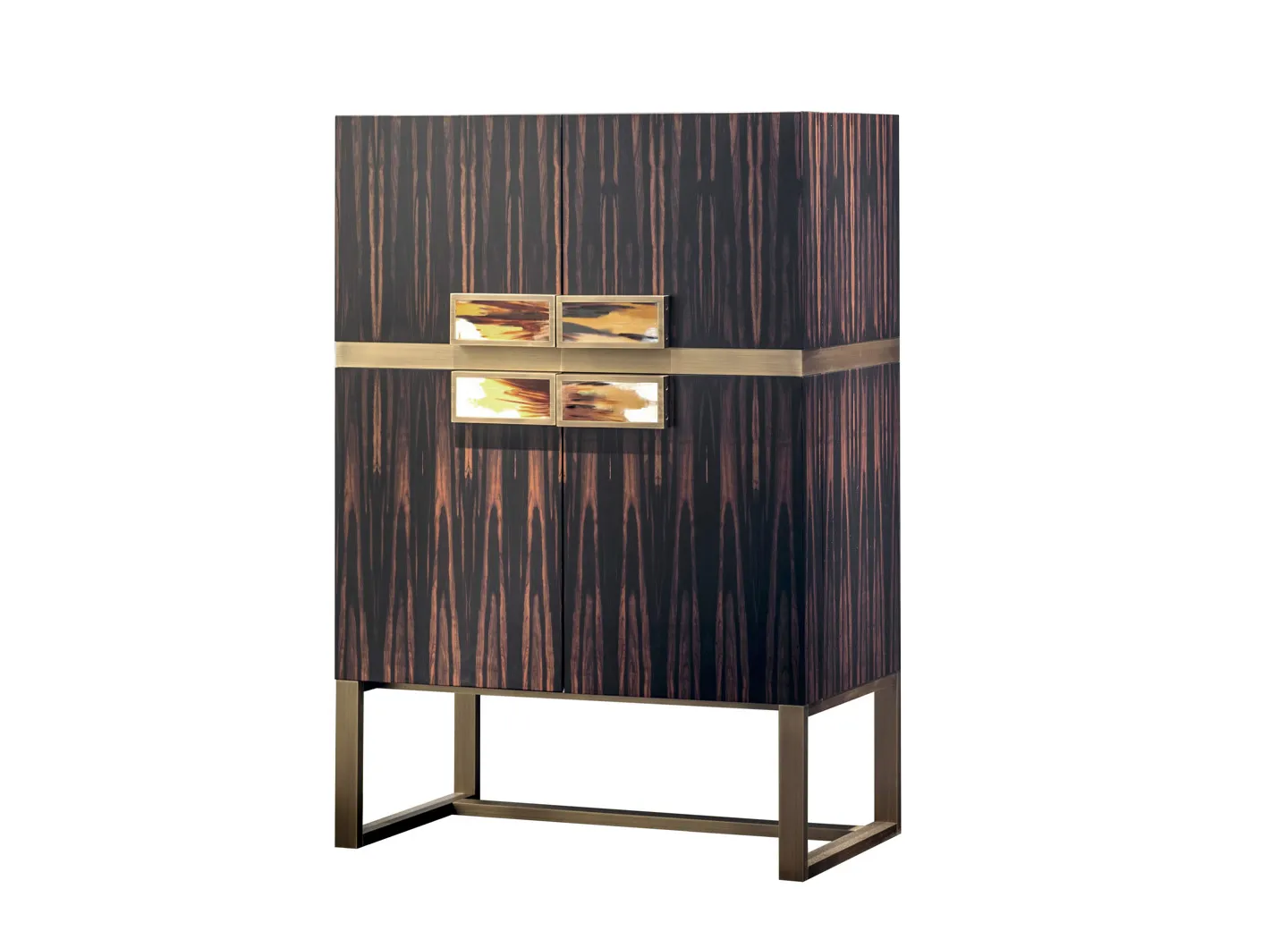 Arcahorn - Bar Cabinet in matte Makassar ebony veneer