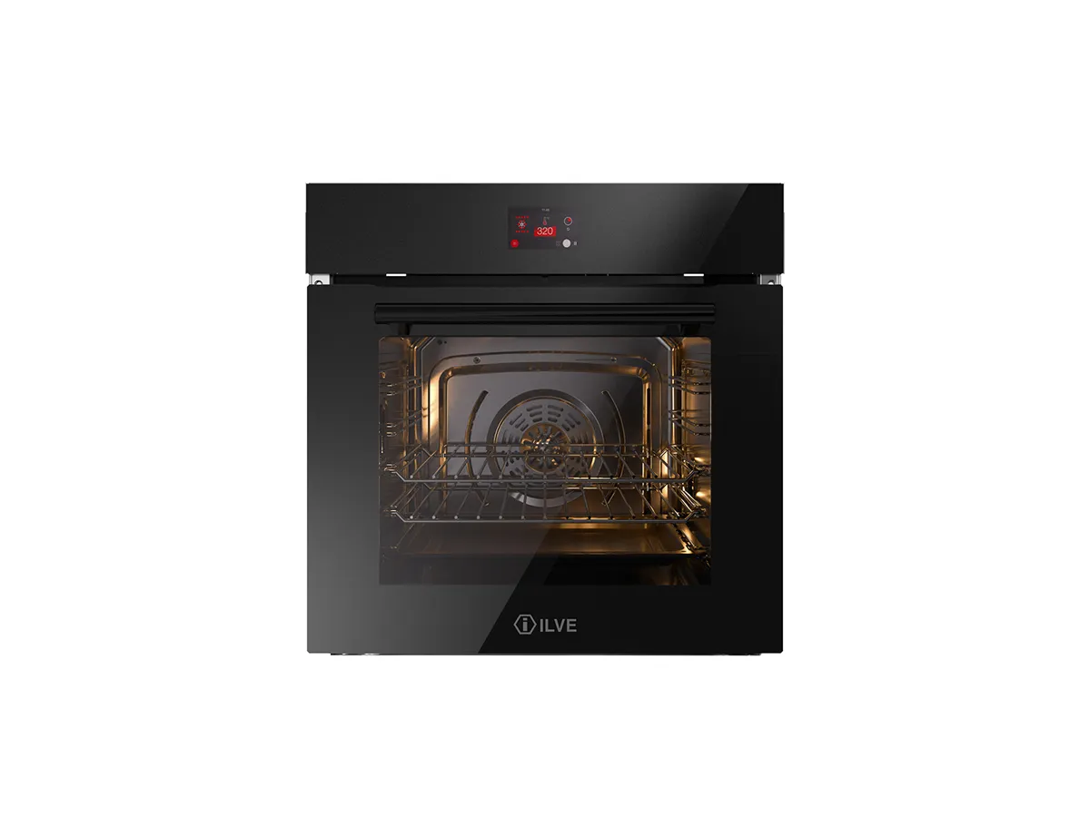 60 cm black glass TFT built-in oven