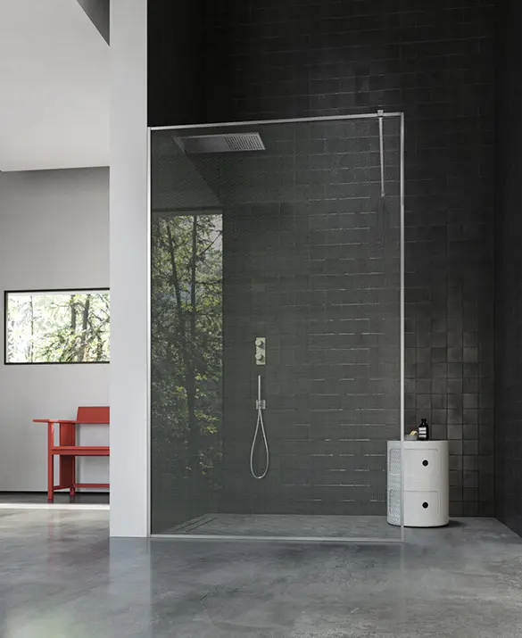 Vismaravetro - PKT walk-in shower enclosure with perimeter frame - SK-IN