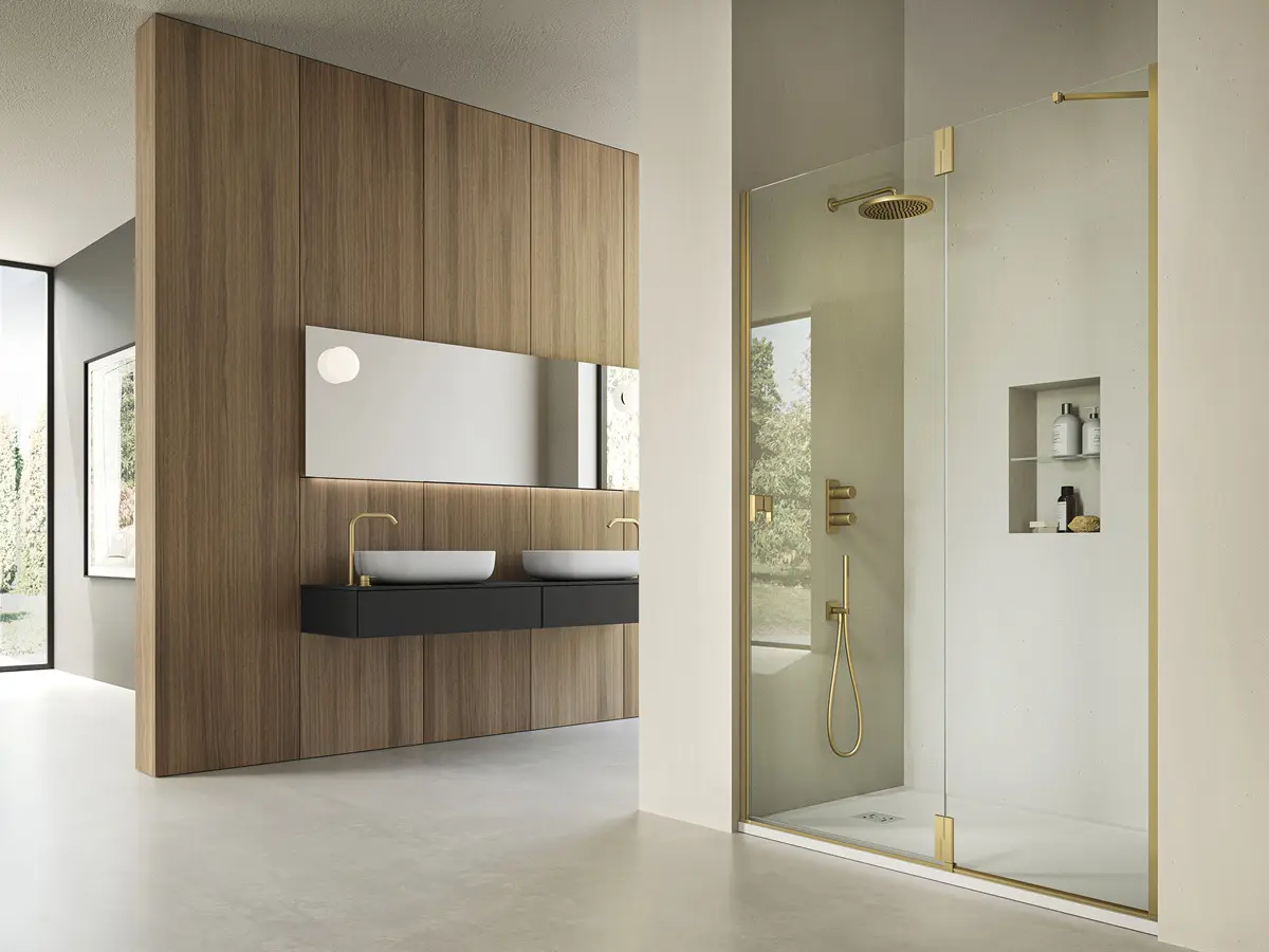 Vismaravetro - custom made and hinged shower enclosure - SuperSintesi collection