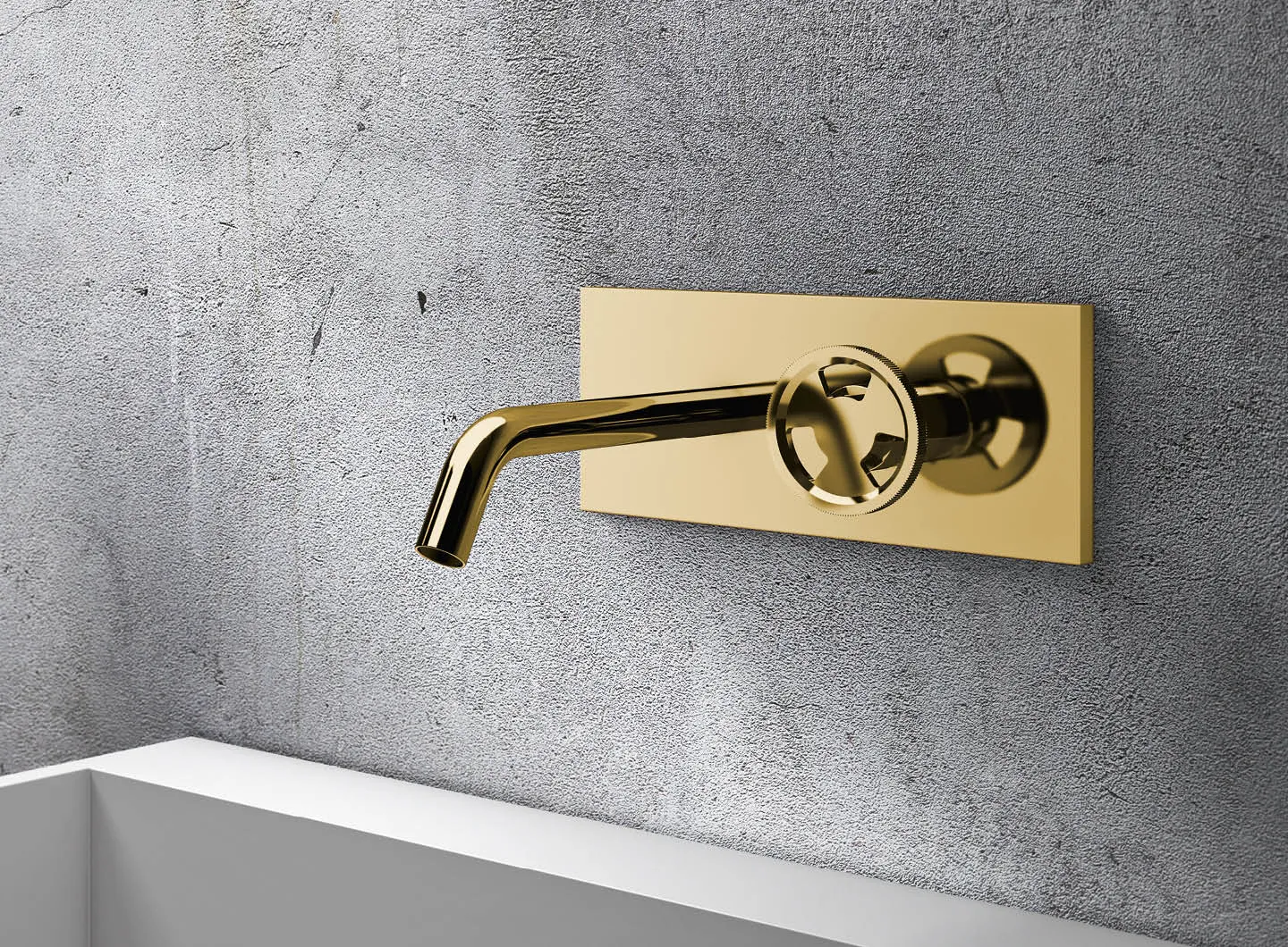 Wall-mounted basin mixer, PVD polished  gold – TIB10