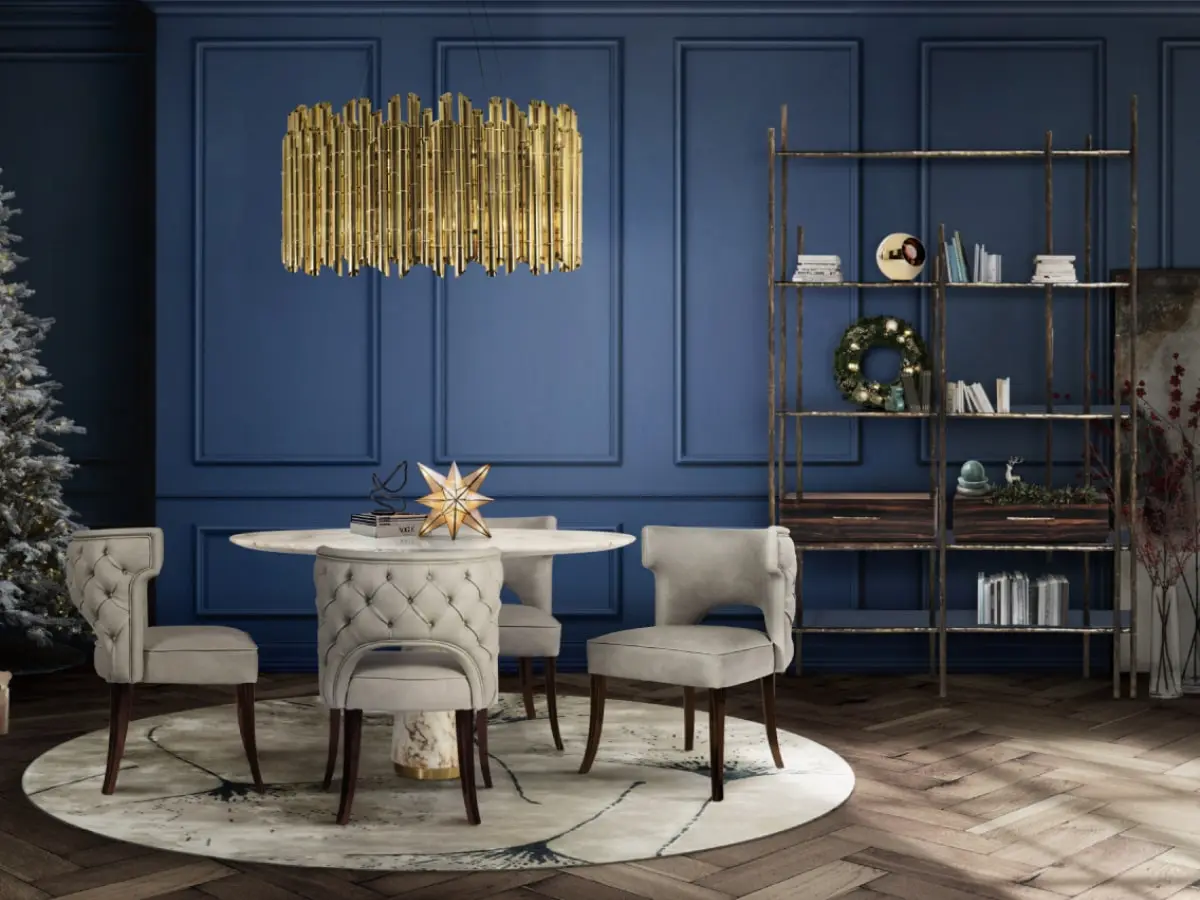 MODERN BLUE TONES DINING ROOM