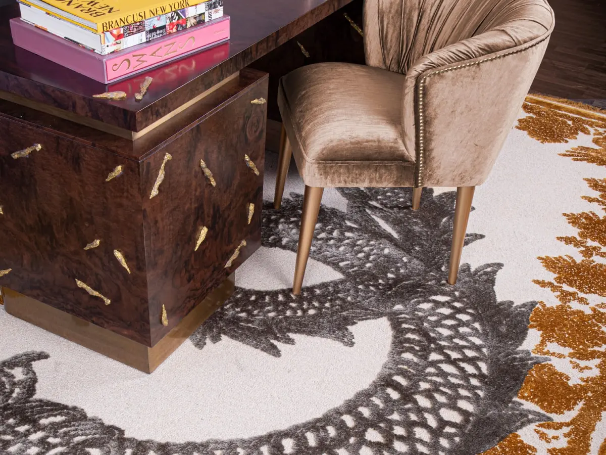 Home Office con tappeto Redleh Classic di Rug'Society