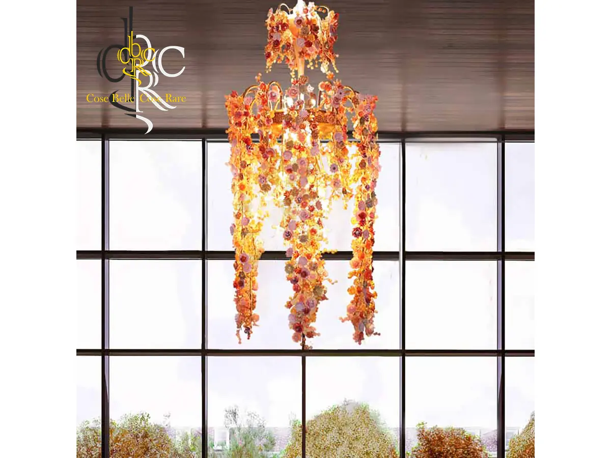 murano glass chandelier FLORAL FALL COSE BELLE COSE RARE