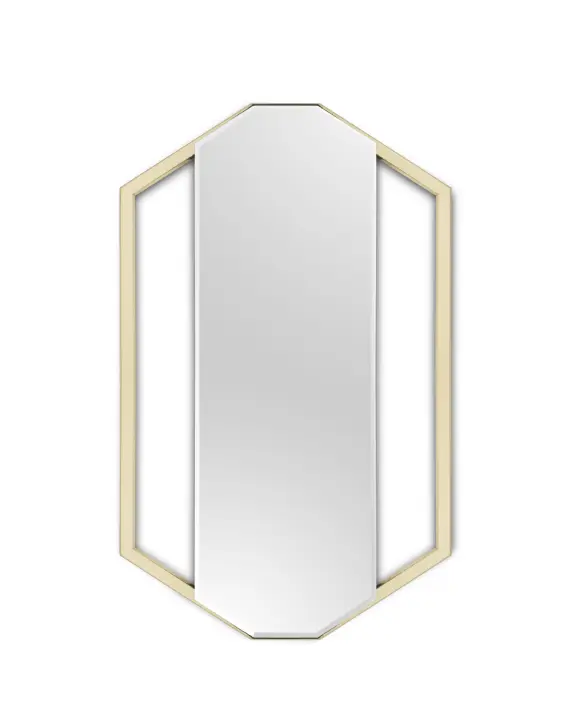Lo specchio zaffiro prende il nome dalla sua somiglianza con la pietra preziosa blu: Zaffiro. Realizzato in ottone lucidato ad angolo, questo specchio è un pezzo versatile per bagni di lusso. Può essere esposto sia in verticale che in orizzontale.