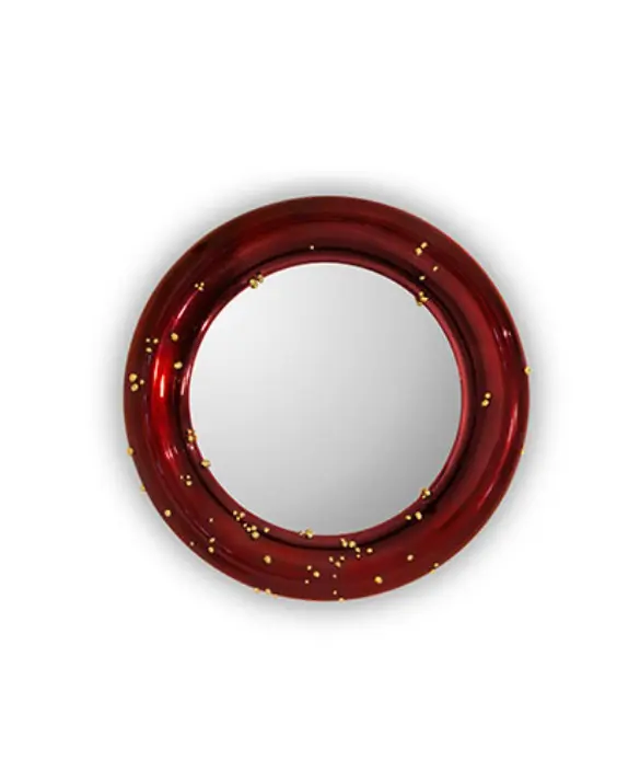 Contemporary Round Mirror by BRABBU