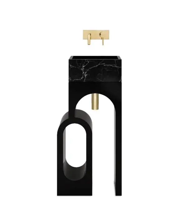 Il Colosseo romano è una delle nuove sette meraviglie del mondo. Ispirandosi alla sua grandiosa bellezza, il Colosseo Freestanding è stato progettato con cura. Realizzato con marmo Nero Marquina, questo moderno freestanding pieno di glamour trasformerà il vostro spazio personale in un'oasi di lusso unica.