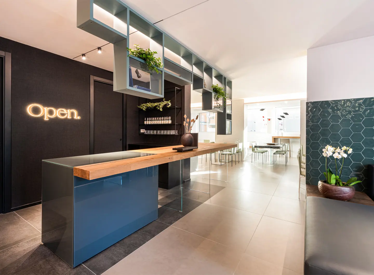 open hotel, lago, salone milano, contract, reception