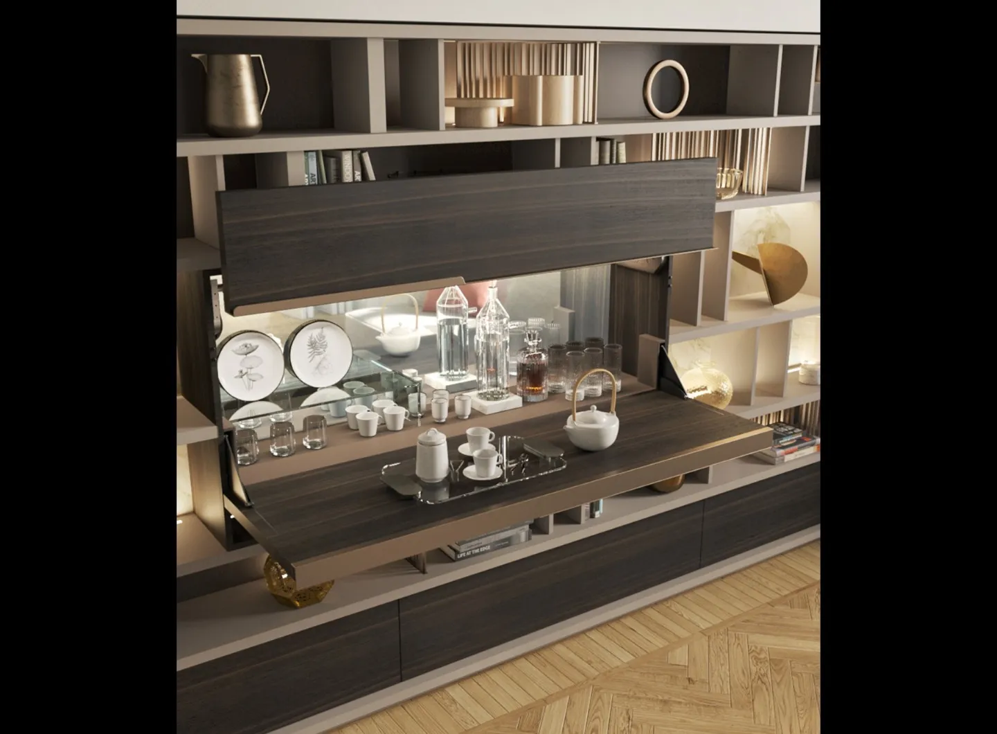 Turati T4 - Horizontal bookcase