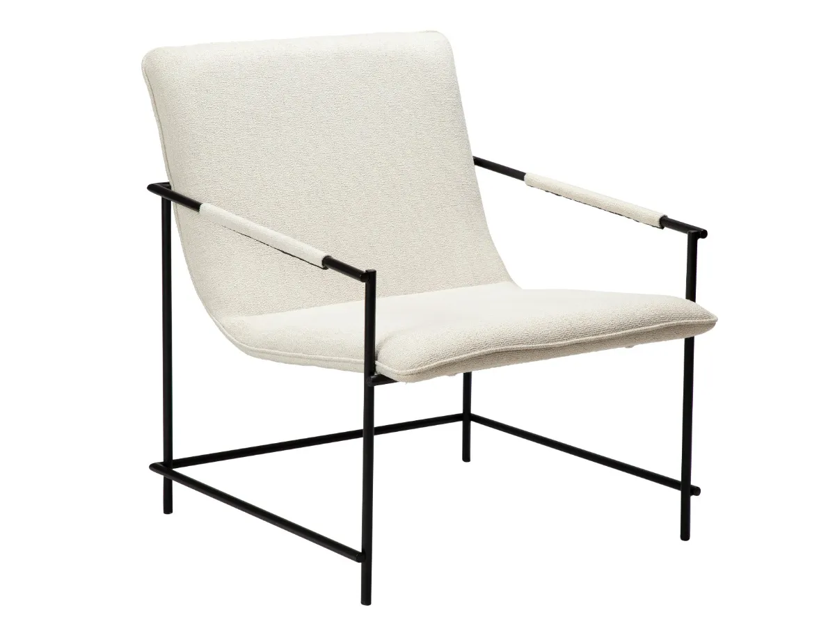 DAN-FORM's DELIA lounge chair in simply beige bouclé fabric