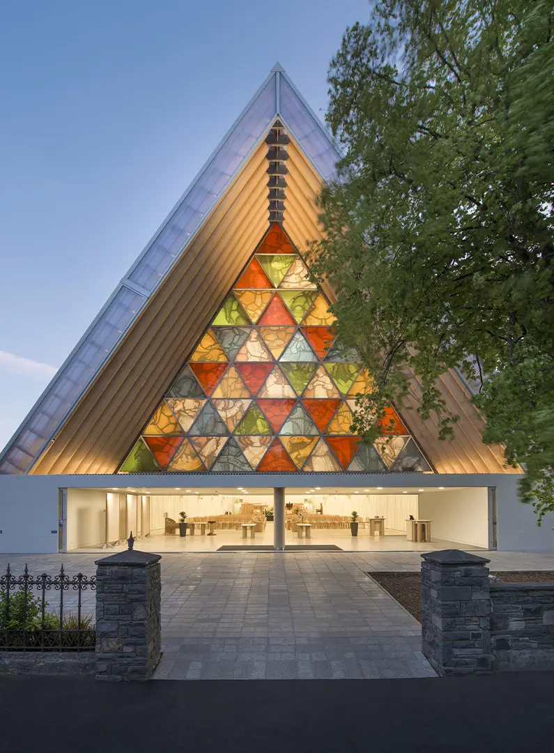 cardboard cathedral, shigeru ban, architecture, salone milano