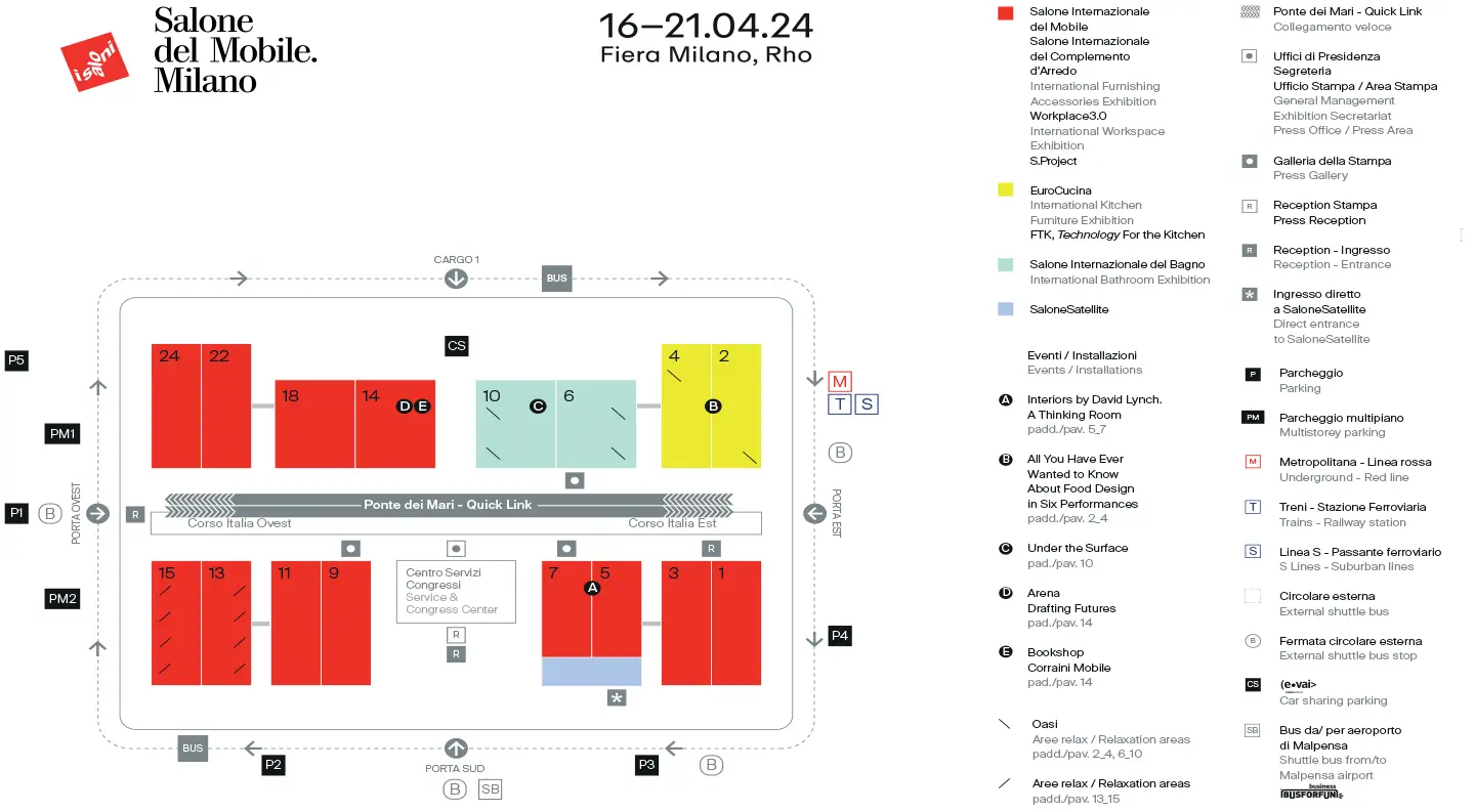 Salone del Mobile.Milano 2024 map