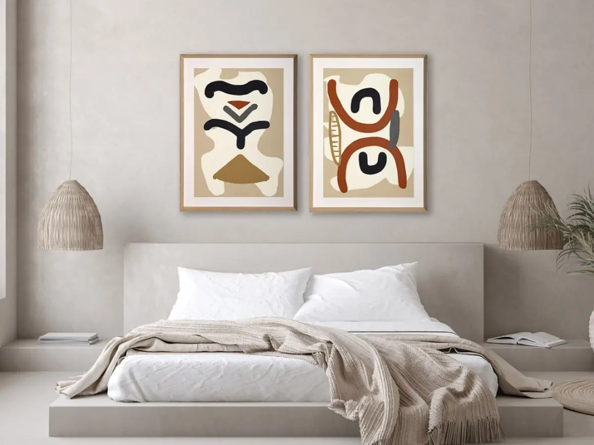 Tribal I & II paintings