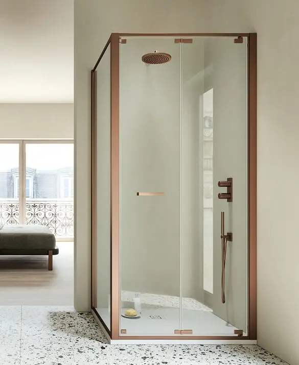 Vismaravetro - Shower enclosure framed with a hinged door - Junior collection