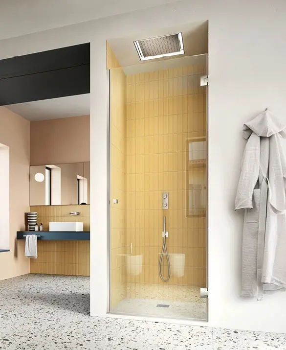 Vismaravetro - a hinged shower door custom-made to the millimetre - Serie F