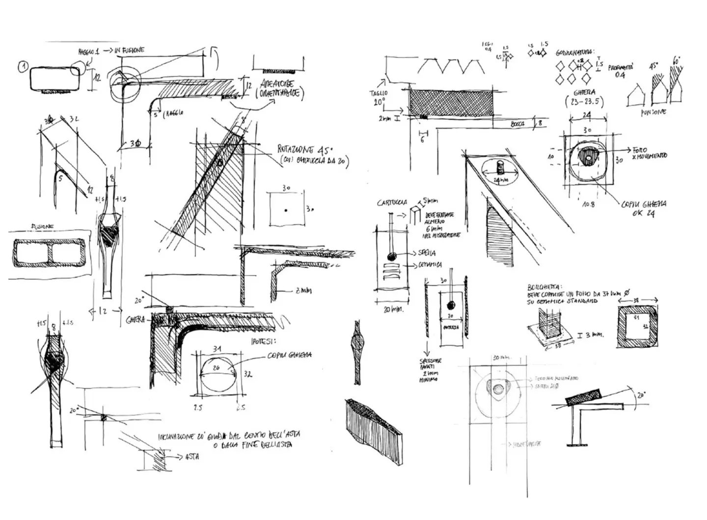 O-xy - Disegni di progettazione