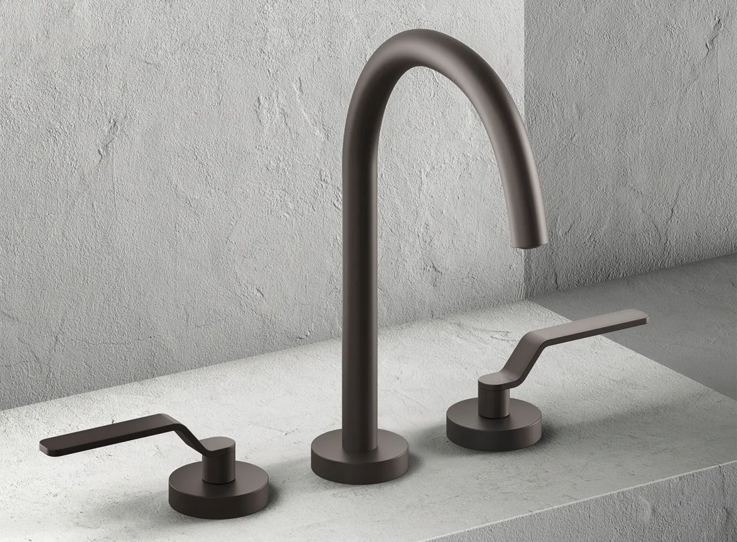 AL/GARDEN - Gruppo lavabo 3 fori - Matt Gun Metal PVD